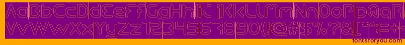 Queen Of The Modern Age Hollow inverse Font – Purple Fonts on Orange Background