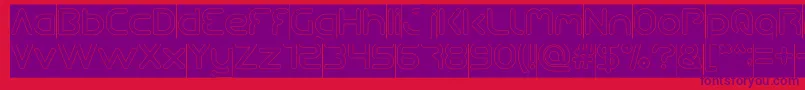 Queen Of The Modern Age Hollow inverse Font – Purple Fonts on Red Background