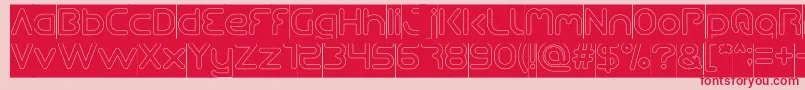 Queen Of The Modern Age Hollow inverse Font – Red Fonts on Pink Background