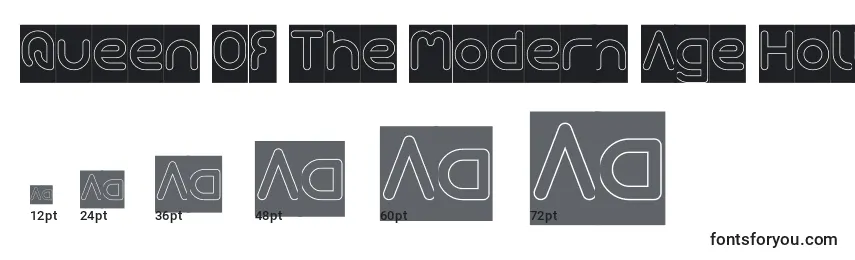 Queen Of The Modern Age Hollow inverse Font Sizes