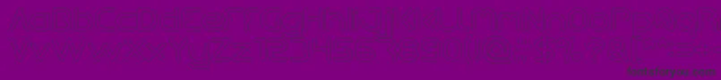 Queen Of The Modern Age Hollow Font – Black Fonts on Purple Background