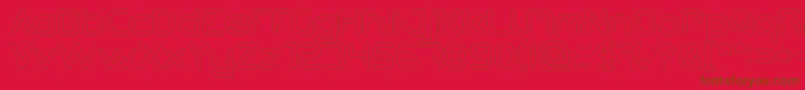 fuente Queen Of The Modern Age Hollow – Fuentes Marrones Sobre Fondo Rojo