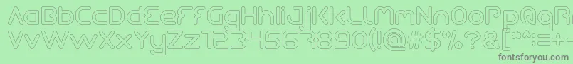 Queen Of The Modern Age Hollow Font – Gray Fonts on Green Background