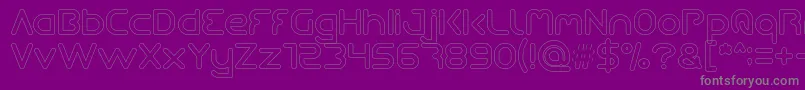 Queen Of The Modern Age Hollow Font – Gray Fonts on Purple Background