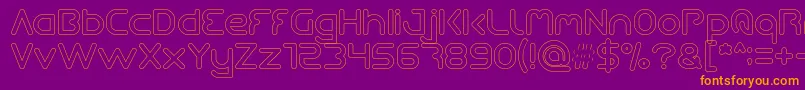fuente Queen Of The Modern Age Hollow – Fuentes Naranjas Sobre Fondo Morado
