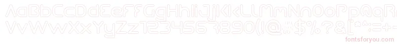 Queen Of The Modern Age Hollow-Schriftart – Rosa Schriften auf weißem Hintergrund