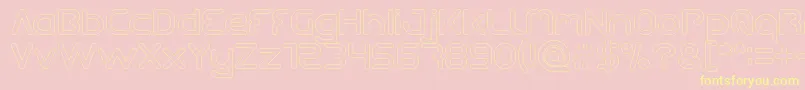 Шрифт Queen Of The Modern Age Hollow – жёлтые шрифты на розовом фоне