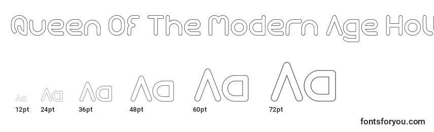 Queen Of The Modern Age Hollow Font Sizes