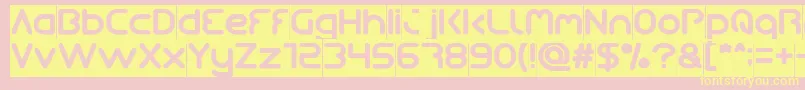 Queen Of The Modern Age Inverse Font – Yellow Fonts on Pink Background