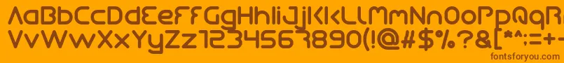 Queen Of The Modern Age Light Font – Brown Fonts on Orange Background