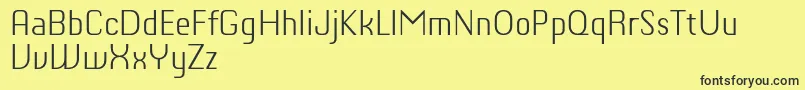 フォントChiqReducedLight – 黒い文字の黄色い背景