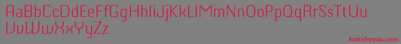 ChiqReducedLight Font – Red Fonts on Gray Background
