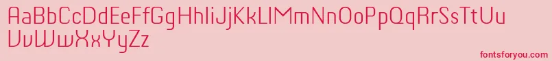 Police ChiqReducedLight – polices rouges sur fond rose