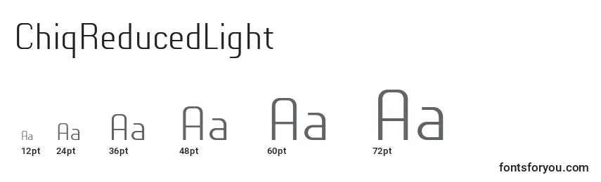 ChiqReducedLight Font Sizes