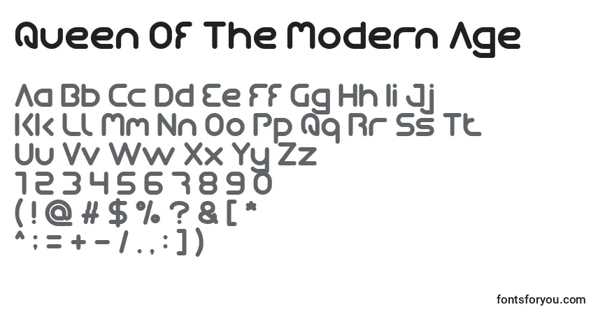 Schriftart Queen Of The Modern Age – Alphabet, Zahlen, spezielle Symbole