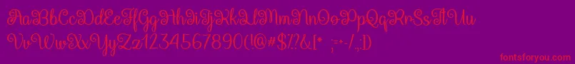 Queen Xylophia   Font – Red Fonts on Purple Background