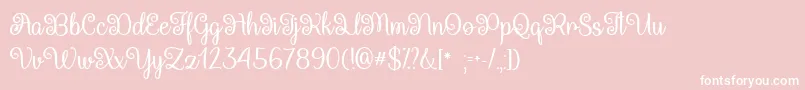 Queen Xylophia   Font – White Fonts on Pink Background