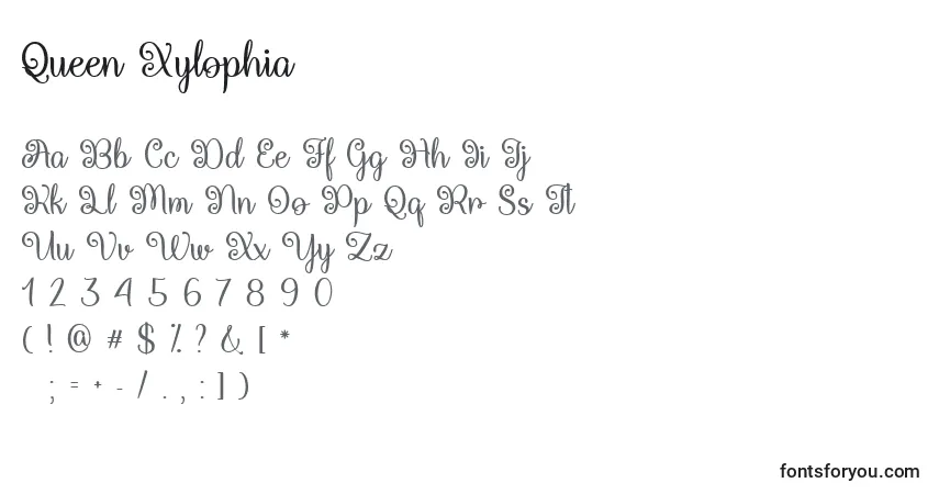 Queen Xylophia   (137742)-fontti – aakkoset, numerot, erikoismerkit