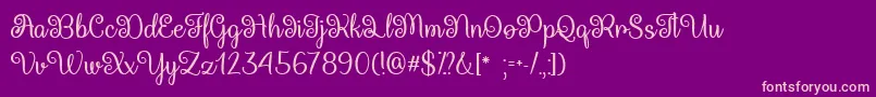 Queen Xylophia   Font – Pink Fonts on Purple Background