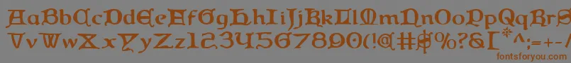 Queen Font – Brown Fonts on Gray Background