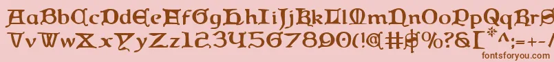 Queen Font – Brown Fonts on Pink Background