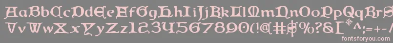 Queen Font – Pink Fonts on Gray Background