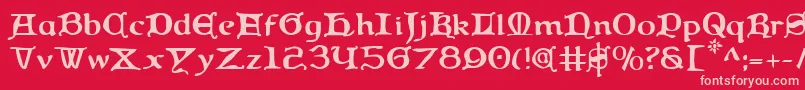 Queen Font – Pink Fonts on Red Background