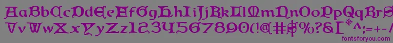 Queen Font – Purple Fonts on Gray Background