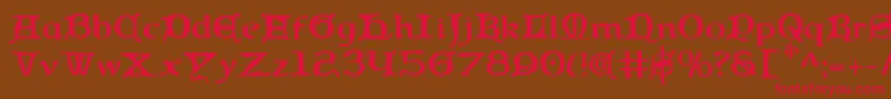 Queen Font – Red Fonts on Brown Background