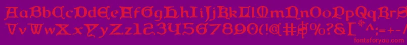 fuente Queen – Fuentes Rojas Sobre Fondo Morado