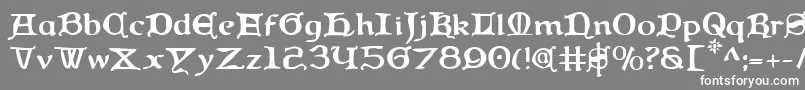 Queen Font – White Fonts on Gray Background