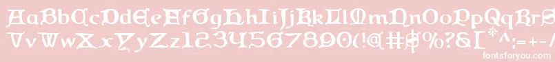 Queen Font – White Fonts on Pink Background