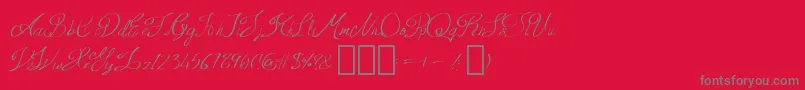 QueenAge Regular-Schriftart – Graue Schriften auf rotem Hintergrund