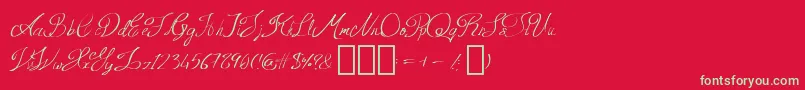 QueenAge Regular Font – Green Fonts on Red Background