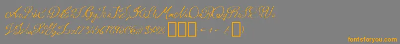 QueenAge Regular Font – Orange Fonts on Gray Background