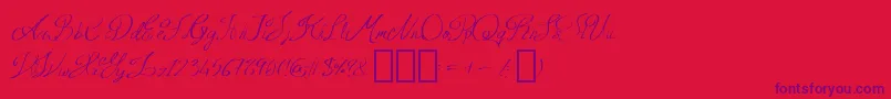 QueenAge Regular Font – Purple Fonts on Red Background