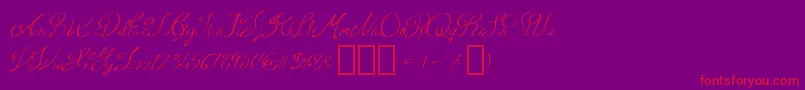 QueenAge Regular Font – Red Fonts on Purple Background
