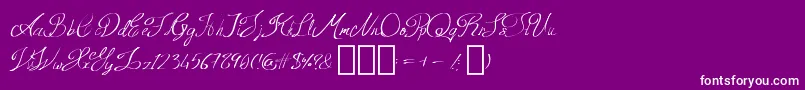 QueenAge Regular Font – White Fonts on Purple Background