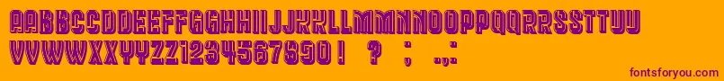 QueenDea Font – Purple Fonts on Orange Background