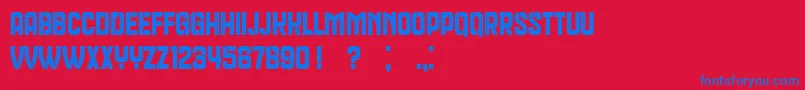 QueenDeaBook Font – Blue Fonts on Red Background