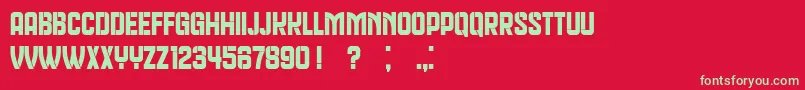 QueenDeaBook Font – Green Fonts on Red Background