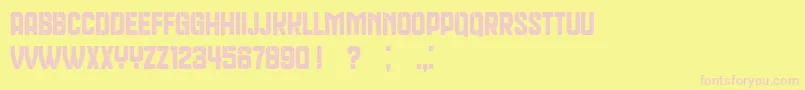 QueenDeaBook Font – Pink Fonts on Yellow Background