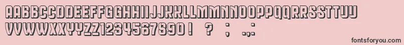 QueenDeaHollow Font – Black Fonts on Pink Background