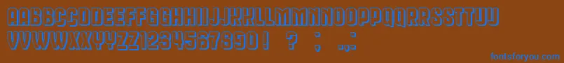 QueenDeaHollow Font – Blue Fonts on Brown Background
