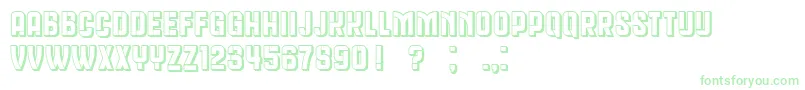 QueenDeaHollow Font – Green Fonts on White Background