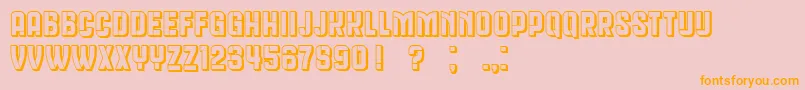 QueenDeaHollow Font – Orange Fonts on Pink Background
