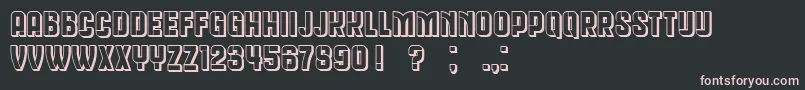 QueenDeaHollow Font – Pink Fonts on Black Background
