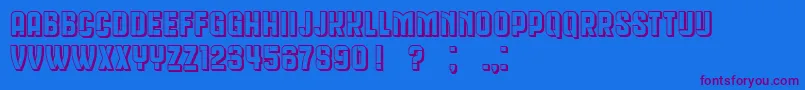 QueenDeaHollow Font – Purple Fonts on Blue Background