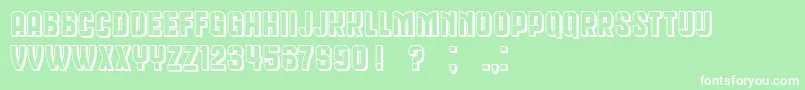 QueenDeaHollow Font – White Fonts on Green Background