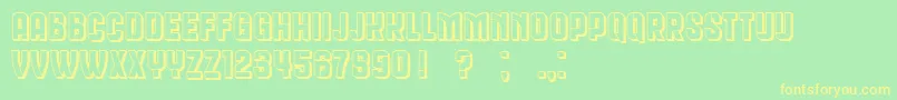 QueenDeaHollow Font – Yellow Fonts on Green Background